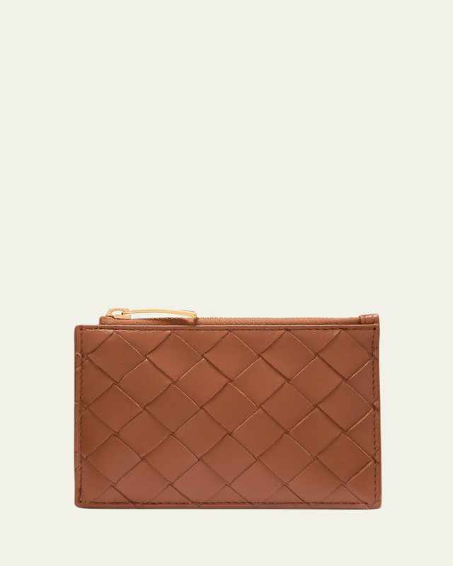 Intrecciato Leather Card Holder